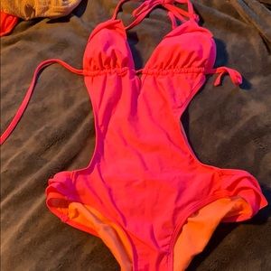 Hot pink swim suit